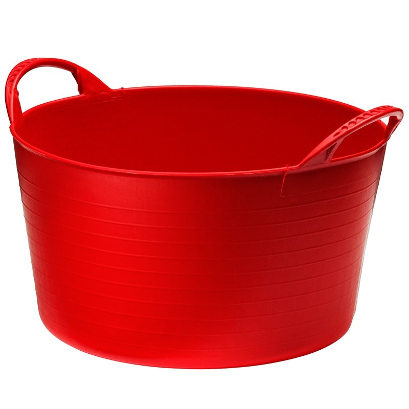 CUBO DE GOMA FLEXIBLE DE 10 LITROS  06.ROJO