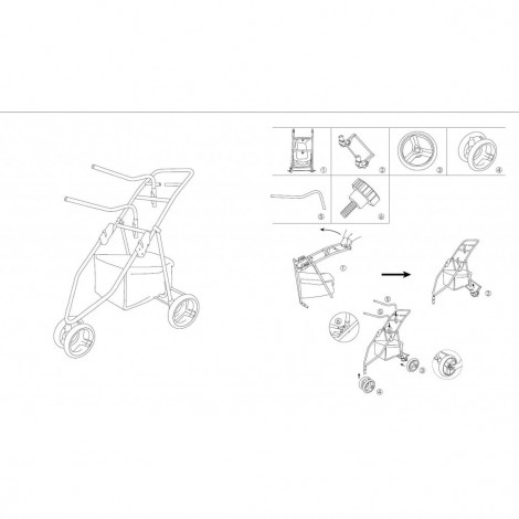 Caddy silla, plegable