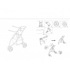 Caddy silla, plegable
