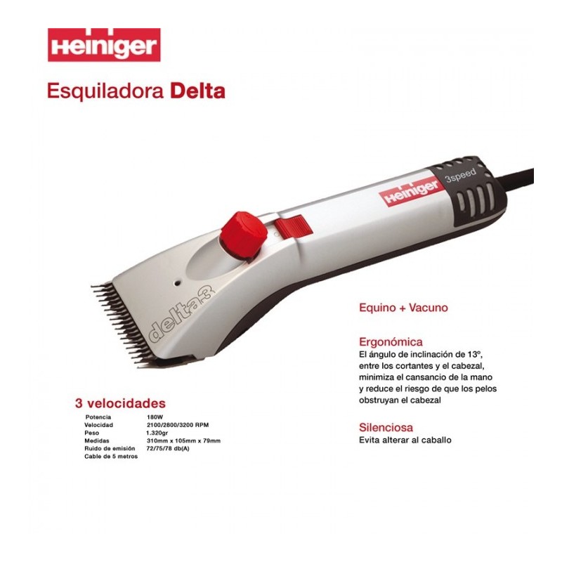 ESQUILADORA ELÉCTRICA DELTA HEINIGER PARA CABALLO