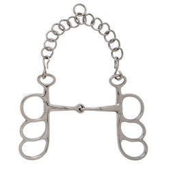 Bocado Sefton barcelona 3 anillas con embocadura partida