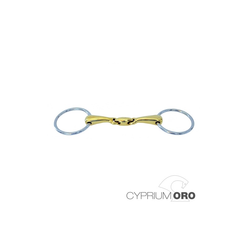 Filete Sefton cyprium oro anilla hueca partida doble grosor 14mm