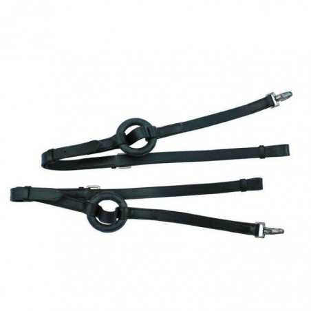 Riendas con parte elástica de cuero especial