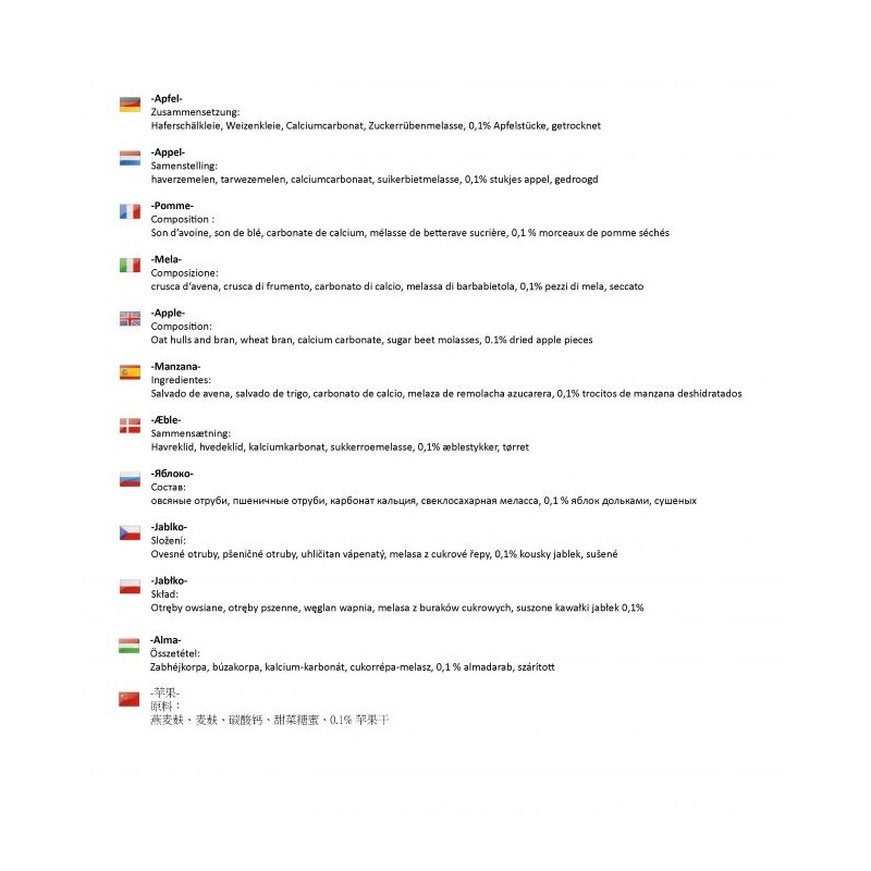 Golosinas para caballos, manzana, 750 g