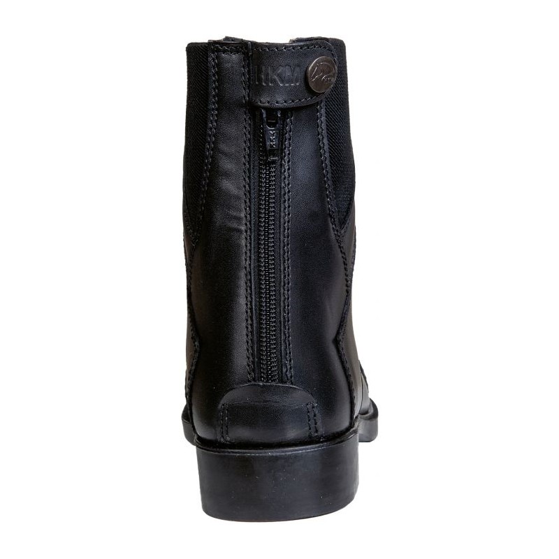 Botines -London- con aplique elástico+cremallera