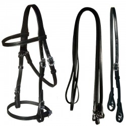 CABEZADA MARJOMAN PORTUGUESA LISA CON HEBILLAS DE...