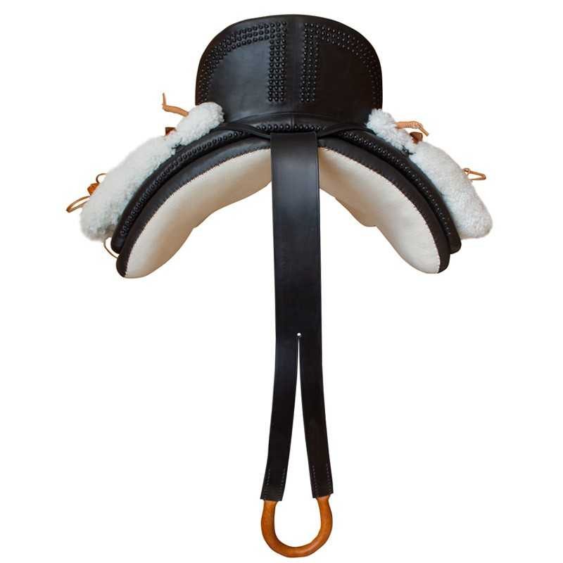 SILLA MARJOMAN VAQUERA PIEL DE CORDERO MOTEADA