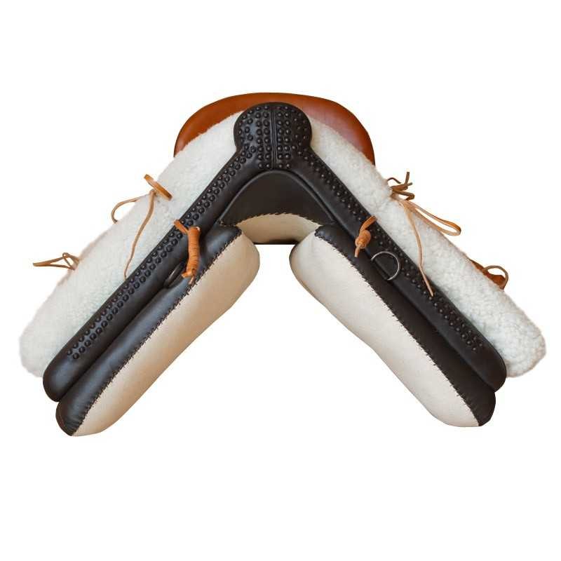 SILLA MARJOMAN VAQUERA PIEL DE CORDERO MOTEADA