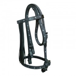CABEZADA MARJOMAN ESPAÑOLA REPUJADA CON RIENDAS 2