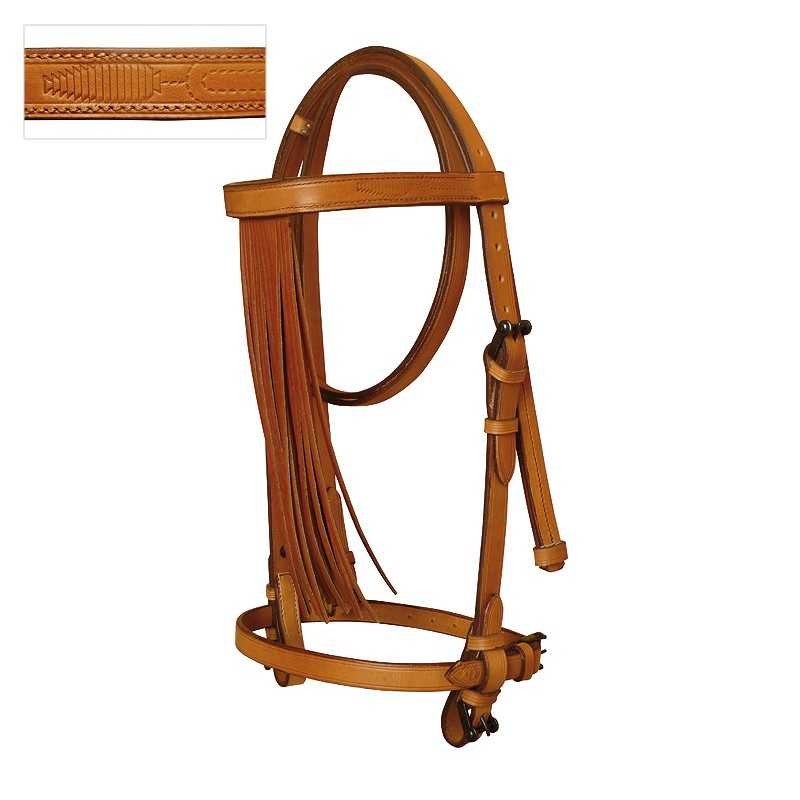 CABEZADA MARJOMAN ESPAÑOLA CON RIENDAS COSIDA A...