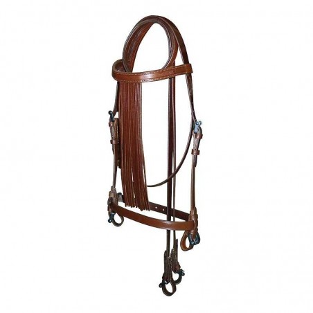 CABEZADA MARJOMAN ESPAÑOLA CON RIENDAS COSIDA A MÁQUINA