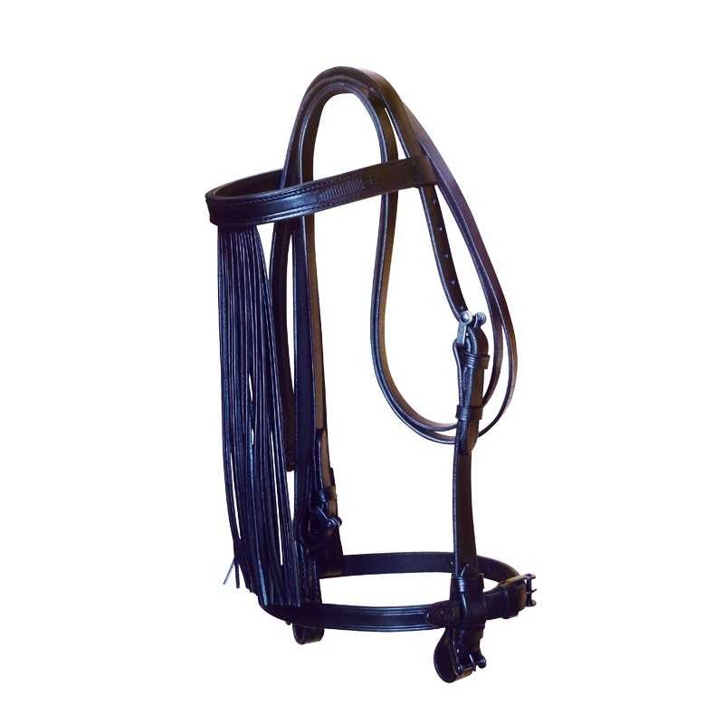 CABEZADA MARJOMAN ESPAÑOLA CON RIENDAS COSIDA A...