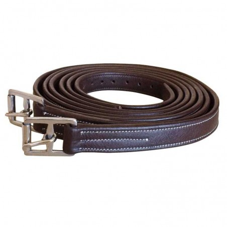 ACIONES PARA SILLA INGLESA EN CUERO DOBLE, HEBILLA INOX