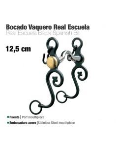 BOCADO VAQUERO REAL ESCUELA EMBOCADURA ACERO 12.5cm