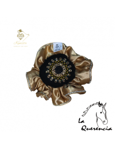 Scrunchie + red de pelo Kunzita dorado