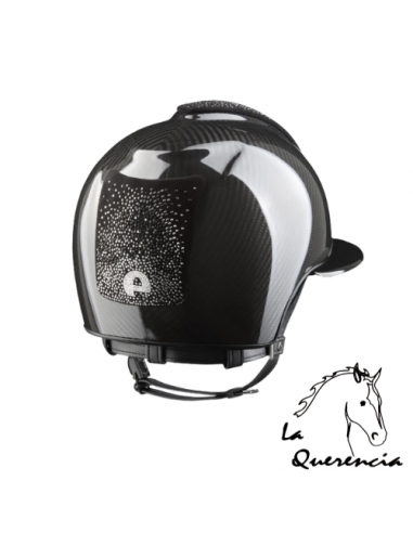 CASCO KEP EN CARBONO NEGRO PULIDO CON CRISTALES...