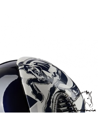 CASCO KEP FURIUS AZUL PULIDO CON CRISTALES...