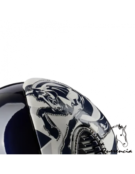 CASCO KEP FURIUS AZUL PULIDO CON CRISTALES SWAROVSKI