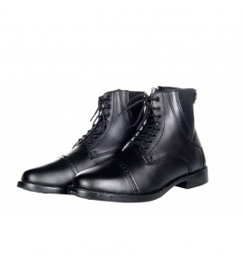 Botines -London- con aplique elástico+cremallera