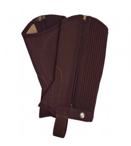 Polainas de cuero artificial con parte elástico