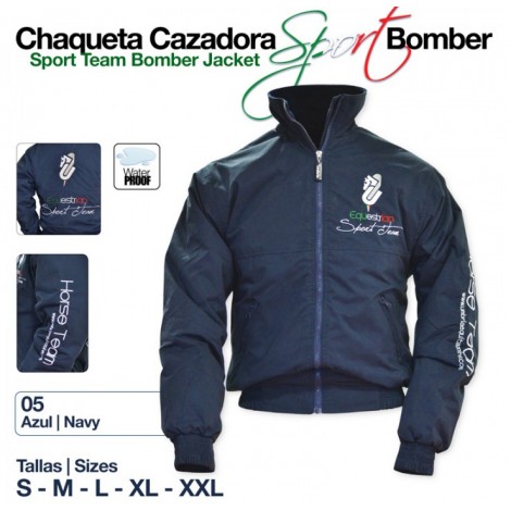 CHAQUETA CAZADORA SPORT BOMBER AZUL S