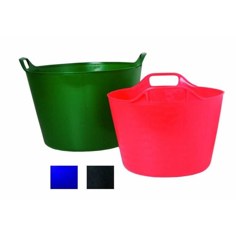 CUBO CON ASA DE PLASTICO FLEXIBLE 30 LT  VERDE