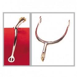 ESPUELA AC.INOX. RULETA DORADA VIENA  HOMBRE 45MM