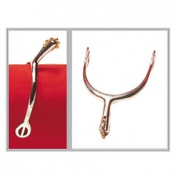 ESPUELA AC.INOX. RULETA DORADA VIENA  MUJER 40MM