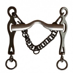 BOCADO PORTUGUÉS PAVONADO EMBOCADURA INOX. LISA