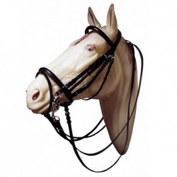 CABEZADA PARA FILETE Y BOCADO DOBLE RIENDA