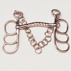 BOCADO COCHE 3 GLOBOS INOX. EMBOCADURA RÍGIDA ESTRIADA