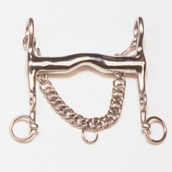 BOCADO DE DOMA EMBOCADURA HUECA PUENTE BAJO INOX.