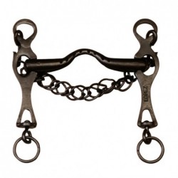 BOCADO PORTUGUÉS PAVONADO EMBOCADURA ESTRIADA CON CADENILLA