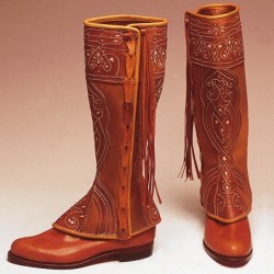 Polaina marjoman repujada