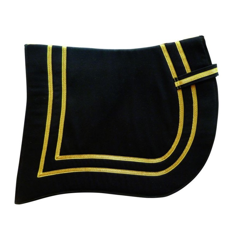 MANTILLA ALTA ESCUELA MARJOMAN PAÃO DE LANA CON PICO (MOD 2 CERRADO)  NEGRO-DORADO